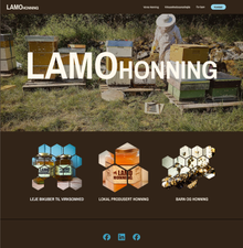 Design mockup for LamoHonning’s homepage