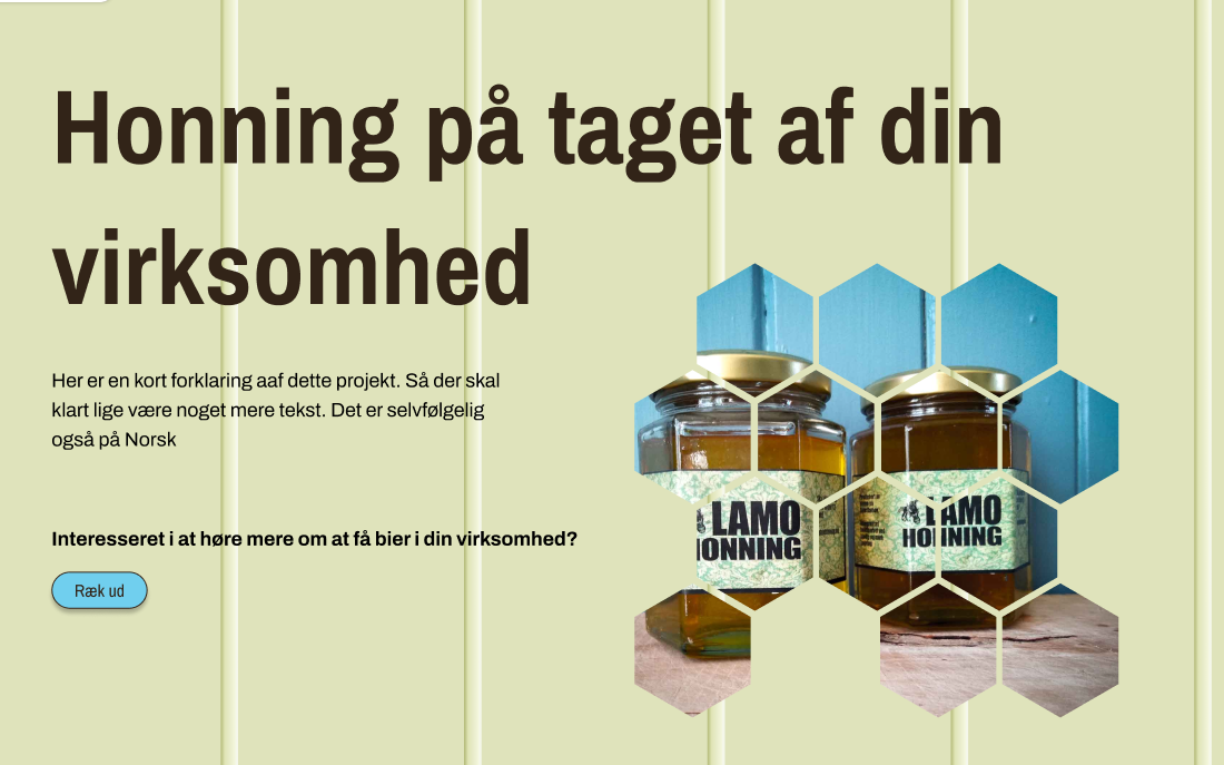 LamoHonning content page mockup